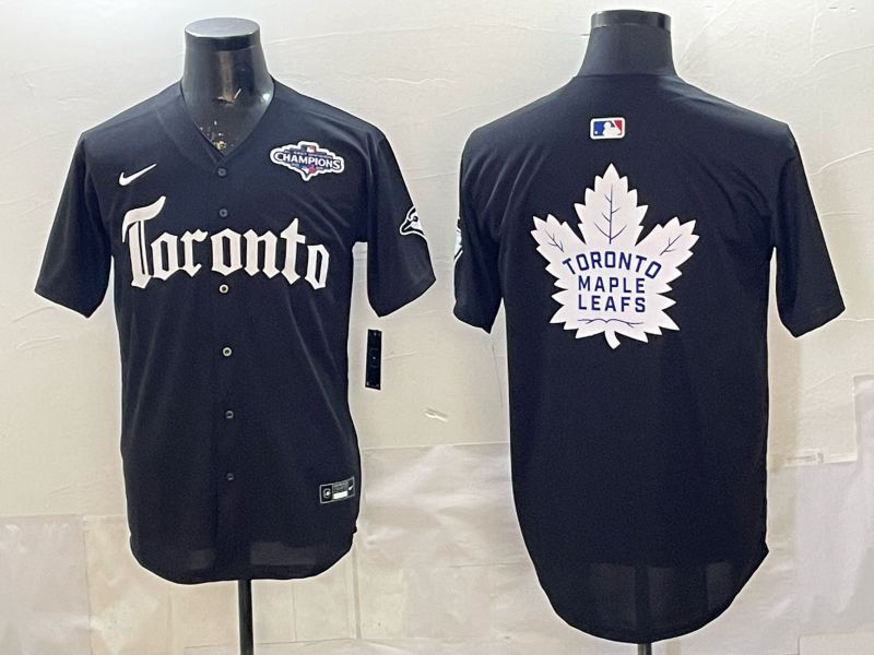 Men 2026 Toronto Blue Jays Blank Black 5th generation Joint Name Nike MLB Jersey style 010->more nhl jerseys->NHL Jersey